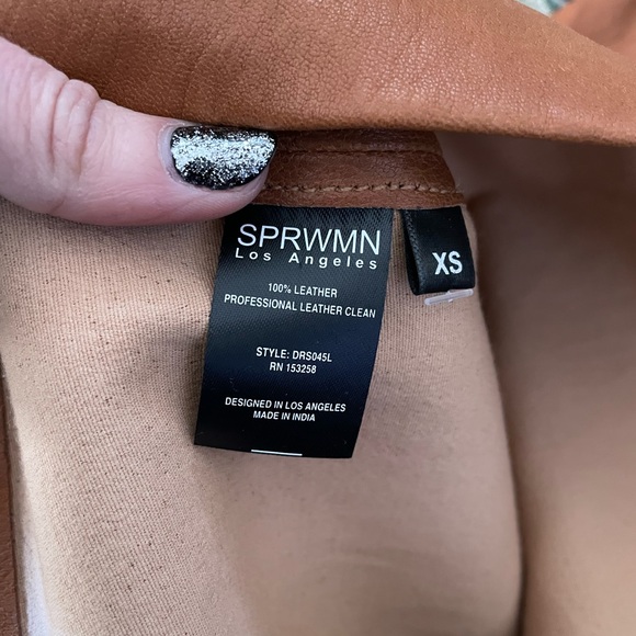 NWOT SPRWMN Leather Mini Tube Dress - Picture 5 of 6